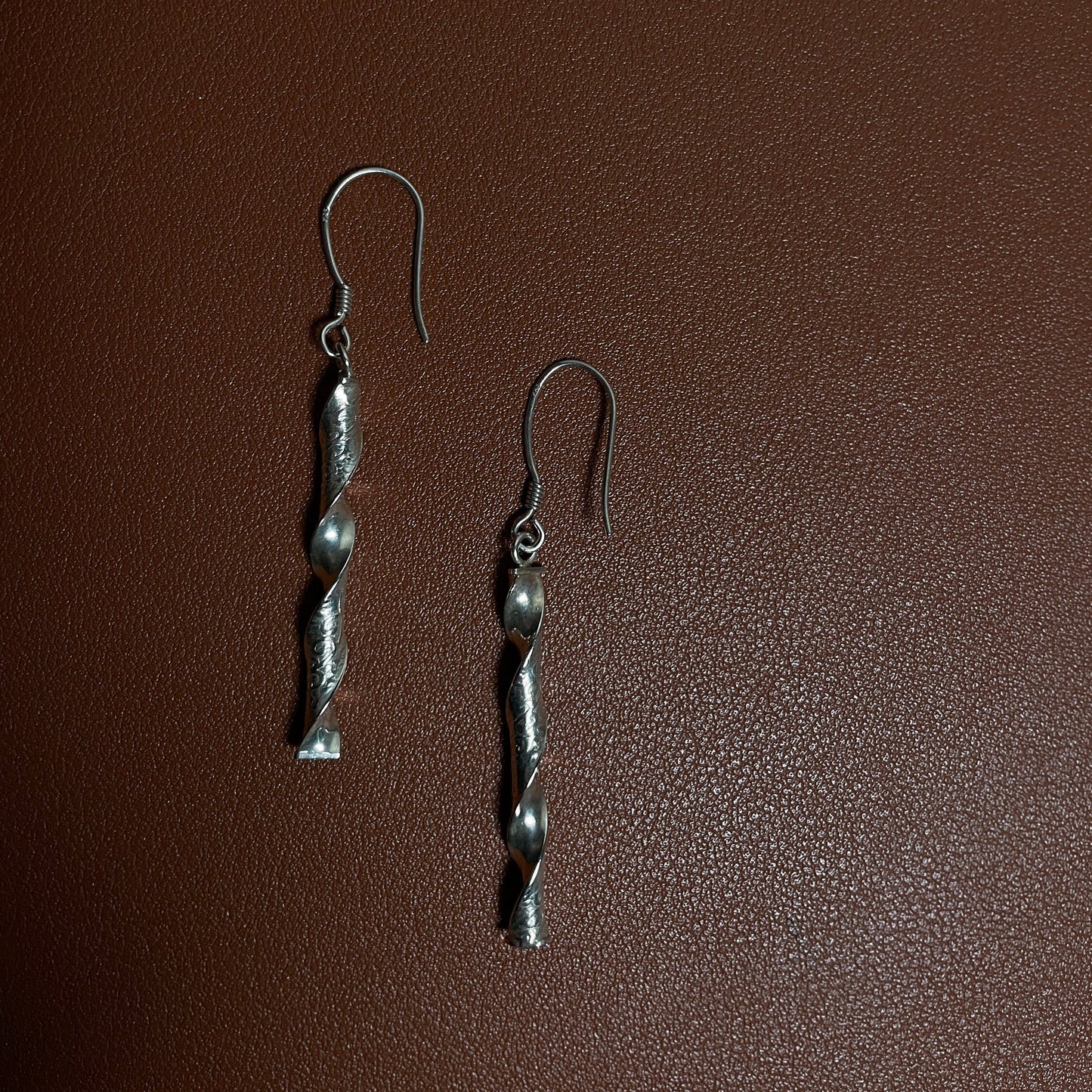 Handmade Sterling Silver Engraved Earrings - Dangling - Delicate Gift For Her