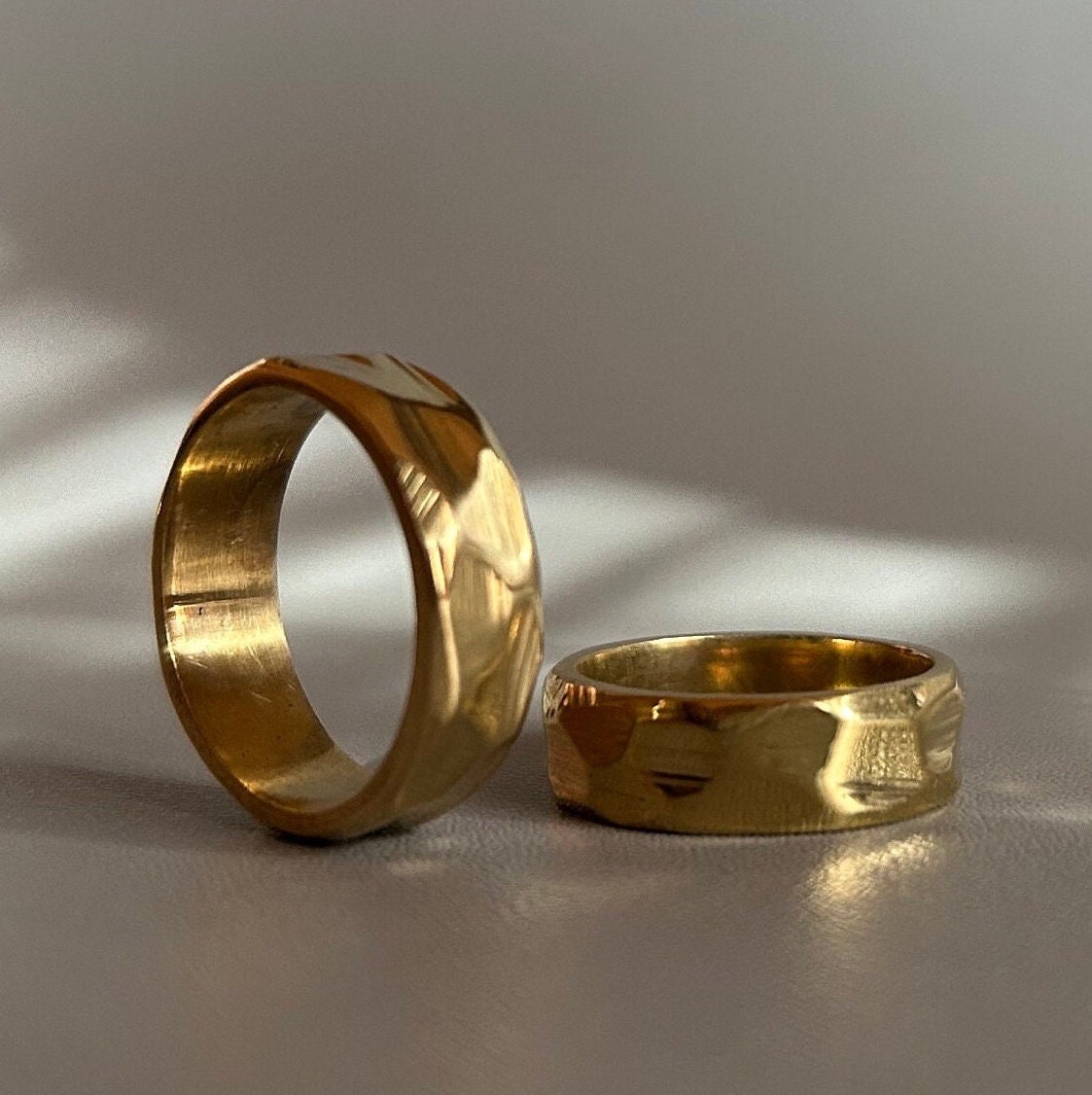 Hammered Brass Ring - Handmade Sustainable Fashion Jewelry