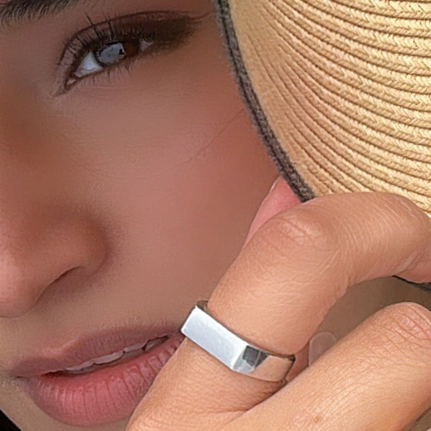 Handmade Signet Stainless Steel Ring - Perfect for Gifting - Starlight
