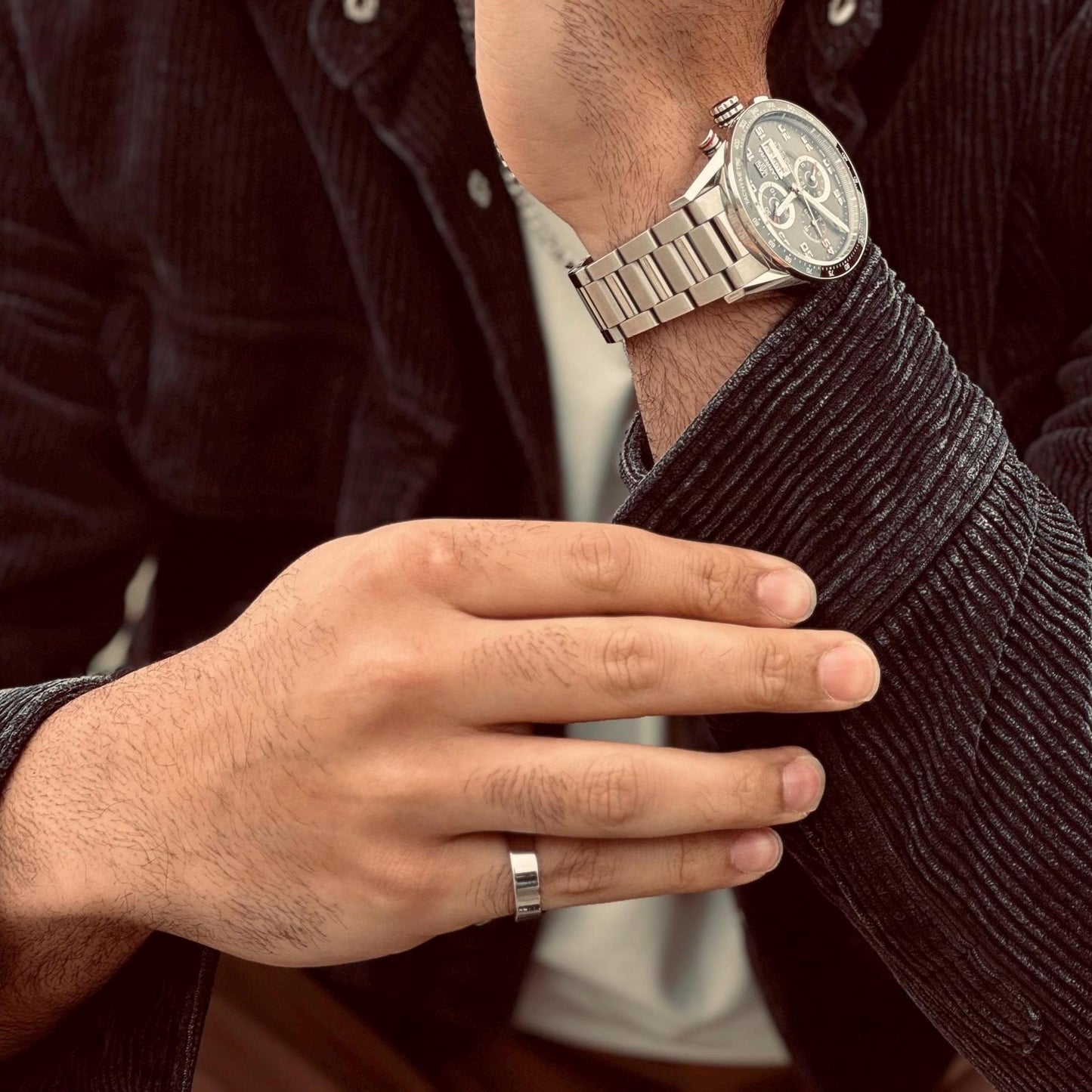 stainless steel ring band for him