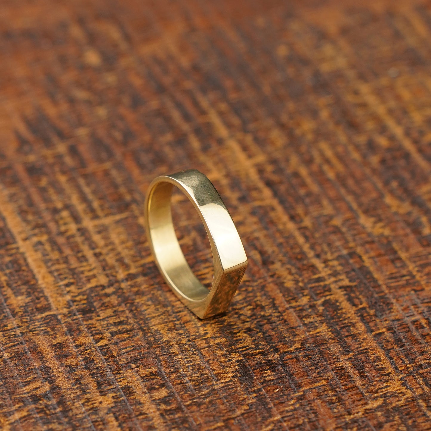 Handmade Signet Brass Ring | Unisex | Perfect for Gifting | Starlight Gold