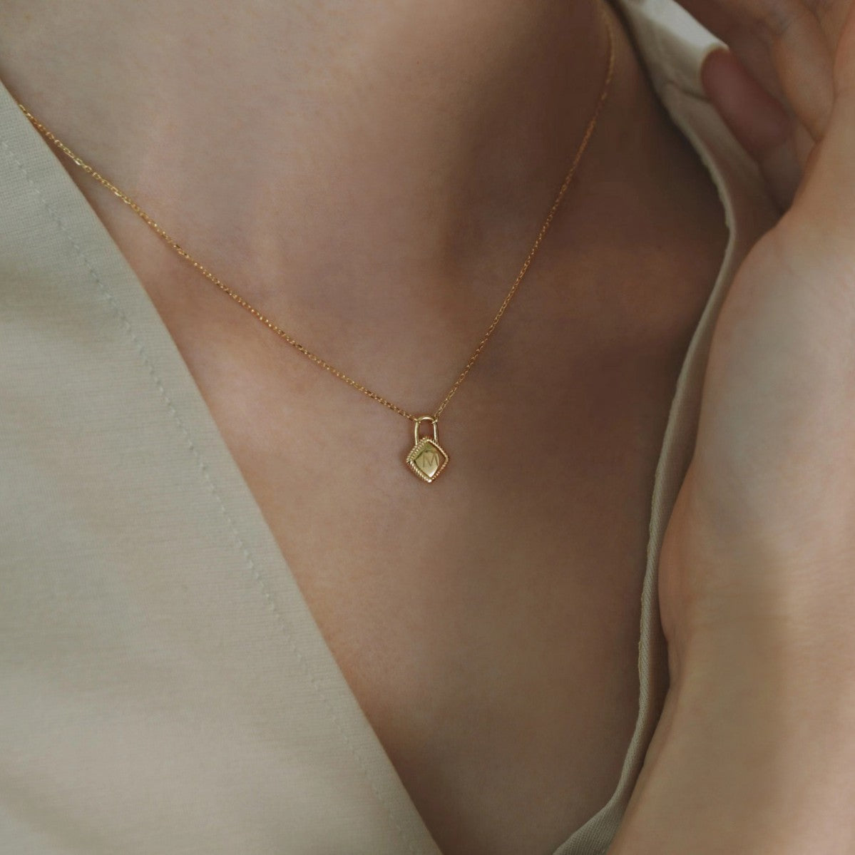 Letter charm pendant
