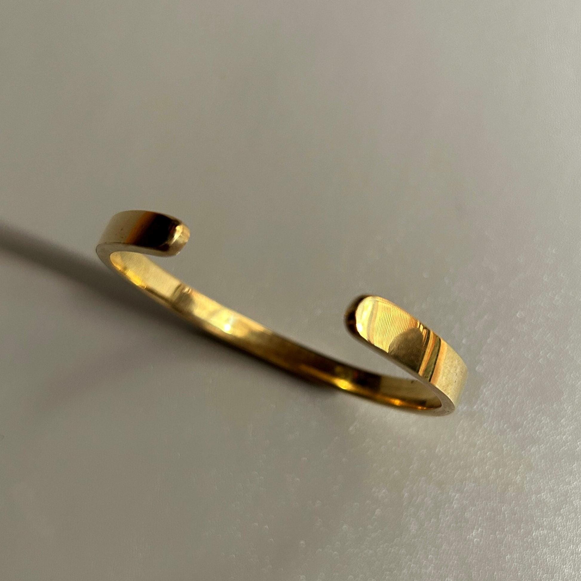 Minimalist Brass Cuff Unisex Arm Candy Adjustable Antler Cuff Bracelet