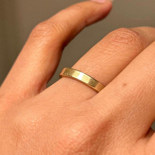 Minimalist Brass Promise Ring Band - Unisex - Perfect for Gifting - Handmade - Stacker Ring
