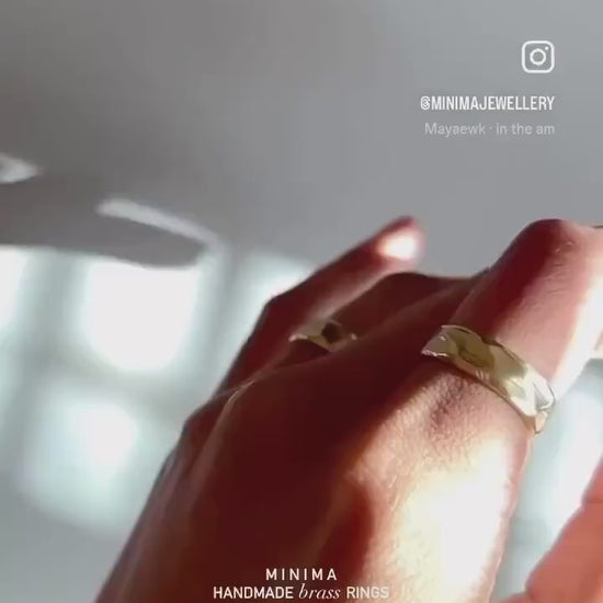 Hammered Brass Ring - Handmade Sustainable Fashion Jewelry