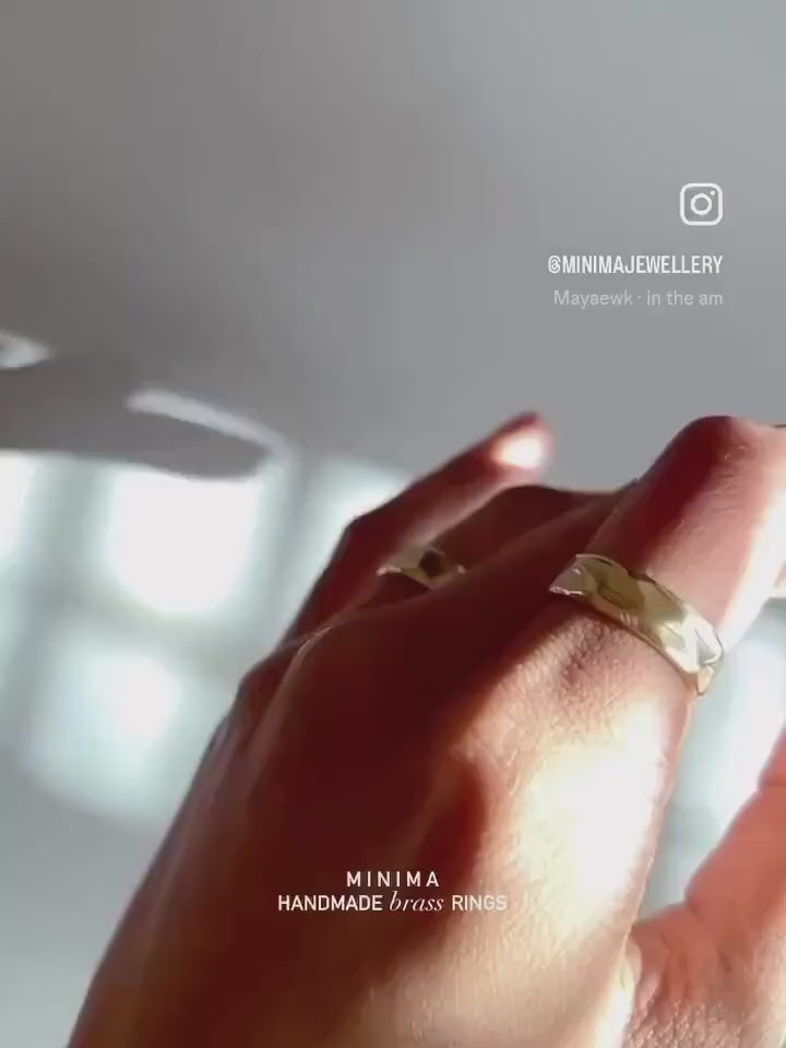 Hammered Brass Ring - Handmade Sustainable Fashion Jewelry